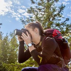 Foto's maken Lybergsgnupen hike wandeling